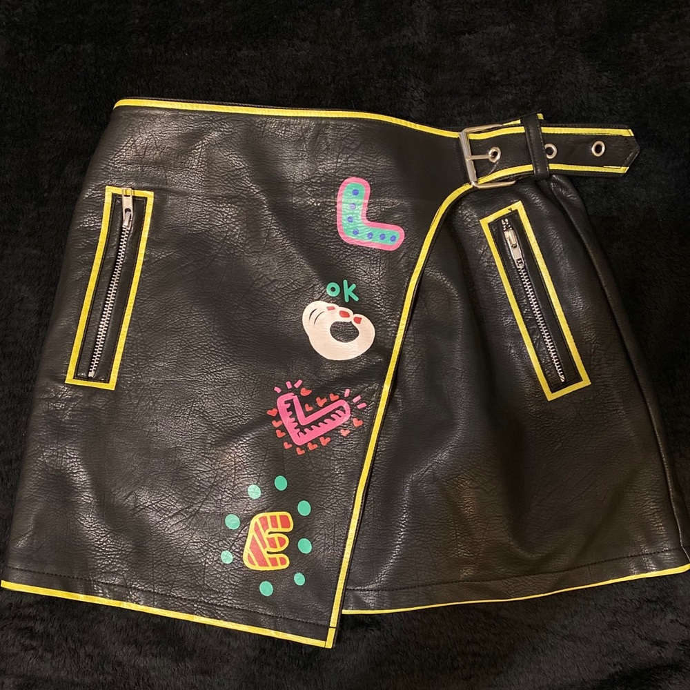 Motorcycle style LOVE skirt